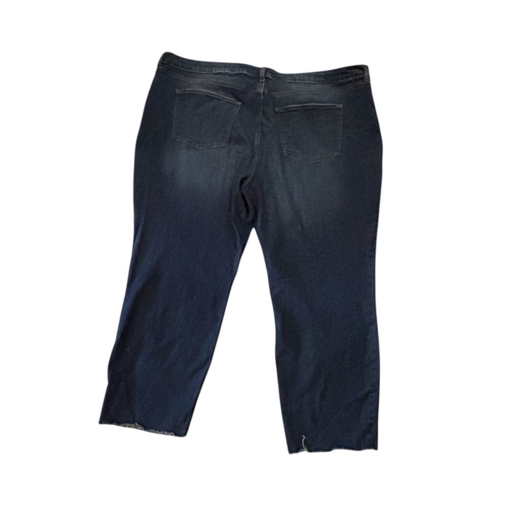 Lauren Conrad Button-Fly Jeans Dark Wash Distressed Size 22W - Picture 2 of 4